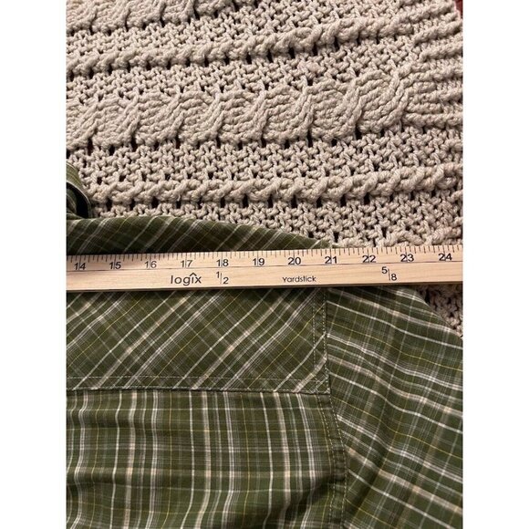 C.E. Schmidt Workwear‎ Mens Green & White Plaid Button-Up Shirt XL - Picture 11 of 11